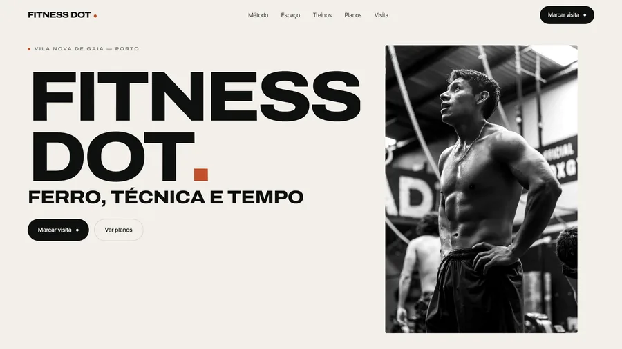 O site da Fitness Dot