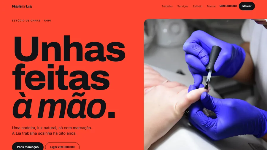 O site da Nails by Lia